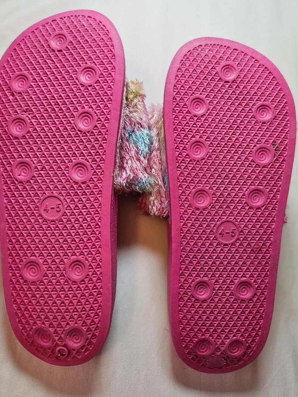 Ty Girls Pink Fantasia Unicorn Plush Fashion Pool Slide Sandal Size 4/5